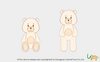 柔软的白色泰迪熊玩具/毛绒白色坐姿和站立熊玩具